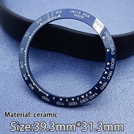 39.3mm*31.3mm ceramic/metal watch accessories bezel for 39.3mm mens watch replacement bezel