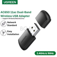UGREEN USB WiFi Adapter AC650 5G 2.4G WiFi Receiver Dongle Mini Wireless USB Computer Network Adapte