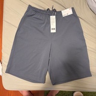 ［全新］UNIQLO U系列男裝 DRY-EX 彈性短褲 灰藍色 M號