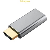 fol USB C to HDTV Adapter Type C Female to HDTV Male Adapter 8K 60Hz Video Sound Sync Screen Convert