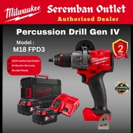 Milwaukee M18 Percussion Drill 13mm / FPD3 / Impact Drill / Cordless Drill / Milwaukee Drill