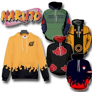 【CustomFashion】 Naruto Hoodies Sasuke Uzumaki Cosplay 3d Printing Jacket Casual Japanese Anime Sweatshirts Pullover Coat