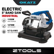 Okatz 5"/1100W Portable Band Saw Wood & Metal Cutting Machine Mesin Bandsaw Potong Kayu & Aluminium 