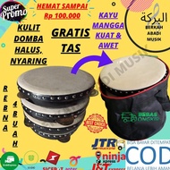 Promo!! Rebana Hadroh 1 Set Hadroh Standar Rebana Terbangan 4 Buah