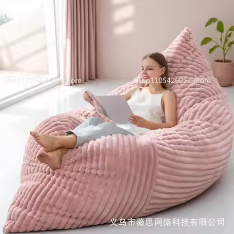 Square lazy sofa bean bag artificial fur bean bag Doudou sofa broken sponge