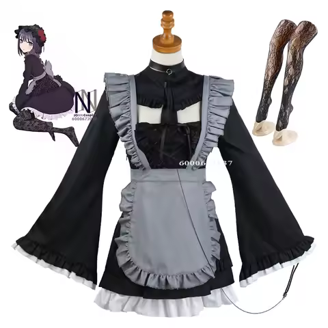 Anime My Dress Up Darling Marin Kitagawa/Kuroe Shizuku Cosplay Set - Maid Dress, Halloween Lolita Ou