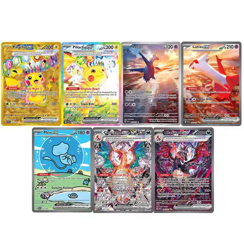 PKM Holographic PROXY Cards Scarlet-Violet Series Latias EX Pikachu EX Alolan Exeggutor PTCG Game Co