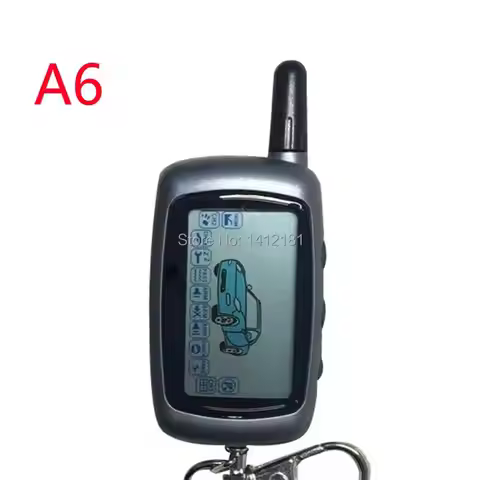 Russian A6 2-way LCD Remote Control Key for Russian Two way Car Alarm Starline A6 Keychain KGB FX-3 