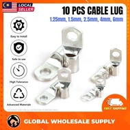 10PCS CABLE LUG SC Copper Conduct Terminal Ring Tin Copper Plated Battery Cable Lug Silver 1.25mm 1.