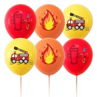 Fire Truck Series Latex Balloon Children's Birthday Scene Decoration Balloon Decoration