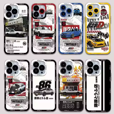Anime Initial D AE86 Phone Case For Xiaomi Redmi Note 13 13C 12 12C 11 10 10s 9 9s 9A 9T 9C Pro Max
