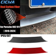 Carbon Fiber Car Accessories Front Bumper Decorative Modified Exterior Trim Cover Soft Sticker For P