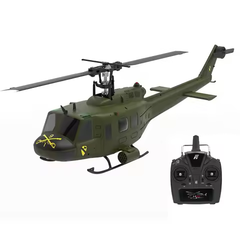 Eachine E190 1:34 UH-1 HUEY Scale 2.4G 6CH GPS Altitude Hold Optical Flow Positioning Dual Brushless