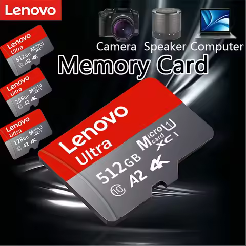 Lenovo High Speed Micro TF SD Card Memory Card 128GB 256GB 512GB U3 V30 4K Full HD For Phone Dash Ca