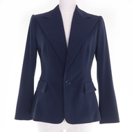 【5積分】成色極佳☆ RALPH LAUREN 紫標羊毛修身外套 海軍藍 4碼 義大利製 正品女款