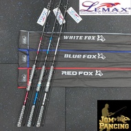 【Jom Pancing】LEMAX RED BLUE WHITE FOX Casting Spinning Graphite Fishing Rod,Joran Mancing,Fishing Ac
