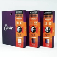 ของแท้ 100% สายกีต้าร์โปร่ง Elixir PHOSPHOR BRONZE สายเคลือบอย่างดี ACOUSTIC PHOSPHOR BRONZE WITH NA