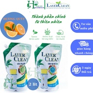 Nước rửa bát hữu cơ Layer Clean hương quýt Can to 5L