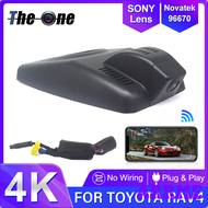 [ARRME] กล้องติดหน้ารถเครื่องบันทึกวีดีโอ DVR รถยนต์ติดตั้งง่ายปลั๊กแอนด์เพลย์4K สำหรับ RAV4โตโยต้า2