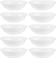 White Sauce Dishes Dip Bowls: 10pcs Condiments Server Dishes Mini Round Appetizer Plates for Sauce Vinegar Ketchup BBQ