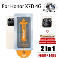 2 in 1 Honor X7D Anti-Spy Privacy Film One-click Tempered Glass Screen Protector For Honor 400 X7C X