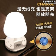 霖朗檯燈插座一體多功能臥室床頭燈插電式遙控調節亮度LED小夜燈