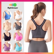 Sportswear Bar Front Buckle Zipper Breathable Seamless Push Up Bar Yoga Exercise Workout Running Fem