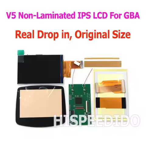 For GBA IPS LCD V5 non-Laminated Real Drop in Screen MOD Backlight 720*480 For GameBoy Advance