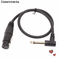 LIMERENCIA 3Pin XLR Female To 6.35mm Male Mono Cable, 0.5m/1.6ft Flexible Balanced XLR Female to 1/4