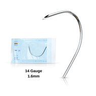 EO ฆ่าเชื้อด้วยแก๊ส 316L เหล็กโค้ง 316L ASTM F-138 เข็ม ใช้ครั้งเดียว 1mm (18g) ถึง 1.6mm (14g) / 1 