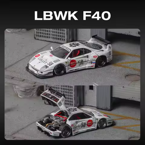 PRESALE STAR 1:64 LBWK F40 Opened Hood Diecast Car Model Collect Miniature Toys