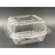 OPS-C10 BENXON Burger Box Tray with Lock [ 100pcs± ] Bakery Disposable Plastic Clear Food Box - Big 