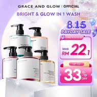 Grace and Glow Daily BUNDLE Brightening Solution Body Wash + English Pear and Freesia Anti Acne Solu