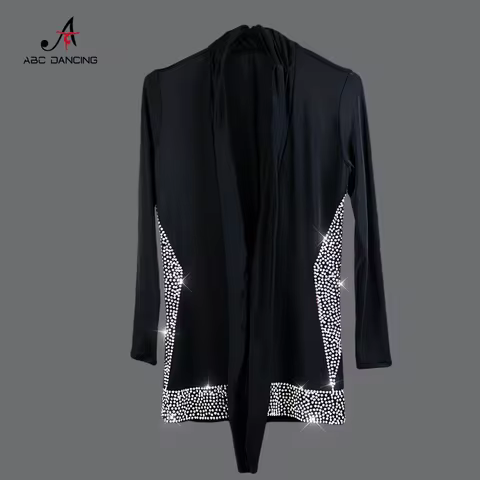 2026 Man Latin Dancewear Dance Costume Men Tops Practice Wear Coat Sport Suit American Training Clot
