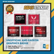 AMD Radeon Graphics Logo Sticker 2016 2025 Badge Graphic Card Sticker