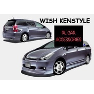 Toyota wish 2003 2004 2005 old facelift ZNE10 Legend kenstyle bodykit body kit front side rear skirt