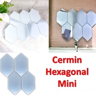 Apen Hexagonal Wall Mirror Sticker Mini Anti-Shatter Hexagon Glass Sticker Paste Mirror Wall Decoration Acrylic