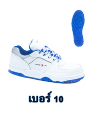 รองเท้าเซฟตี้ รุ่น 2001 Pangolin หนังแท้ สีขาว หัวเหล็ก พื้นยางสำเร็จรูป (CEMENTING) ทรงสปอร์ต