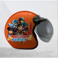 Sni Boboiboy Leather Bogo Helmet Retro Helmet For Children And Adults Flat Glass/Contemporary