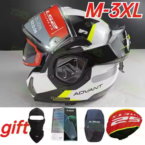 Original for LS2 FF906 Advant Rear Flip Face Helmet Modular Double Lens Full Face Helmet Gift Motorc