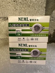 LED嵌入式射燈 3W 兩個