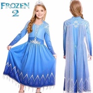 READY STOCK Kid girl costume Frozen 2 dress muslimah baju queen Elsa Princess jubah budak baju Froze