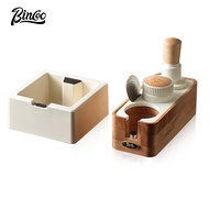 BINCOO Multi-Functional Coffee Tamper Base Set Tamper Hammer Knock Slag Box Grounds Container Set Co