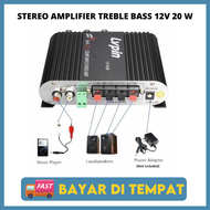 LVPIN Mini HiFi Stereo Amplifier Treble Bass Booster 12V 20W - LP-838 / Ampli Mini Stereo / Alat Pen