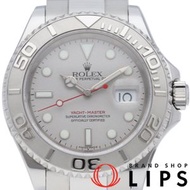 二手勞力士遊艇名仕型男士腕錶，Rolesium材質，型號16622(Y)，附原廠錶盒和保固卡，鉑金/不鏽鋼錶殼，銀色，拋光處理，2002年產，成色極佳。