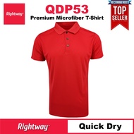 【PREMIUM】 RIGHTWAY Baju Polo Tshirt Jersey Microfiber Berkolar Lelaki Murah QDP53 RED