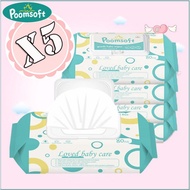 【24h to send】Poomsoft Baby Wet Wipes 400pcs - (Non Alcohol) - wet tissue tisu basah wet tissue Natur