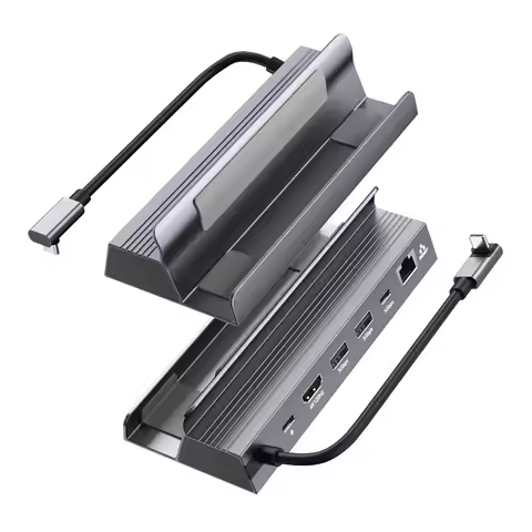 6in1 USB Hub Type-C Dock HDMI-compatible 4K120Hz 100W PD 1000Mbps USB3.0 Docking Station For ROG All