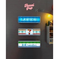 Tassel Pop Fridge Magnet Unique Japanese Aesthetic Miniature Neon Sign 7-Eleven Lawson FamilyMart 3D
