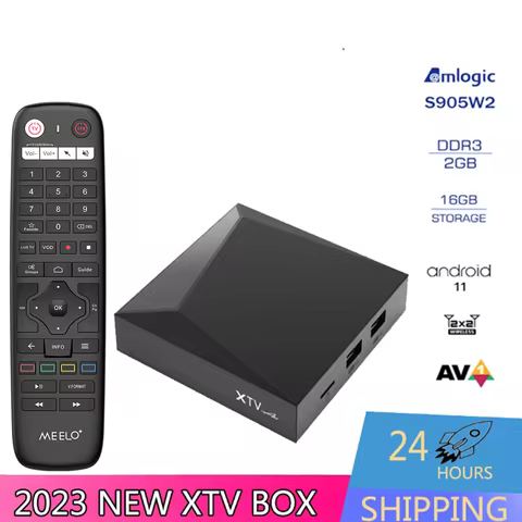 XTV AIR Meelo+ Android 11.0 Smartest tv box HD2.1 BT Amlogic S905W2 HDR+ Ethernet 100M AV1 H.265 4K 